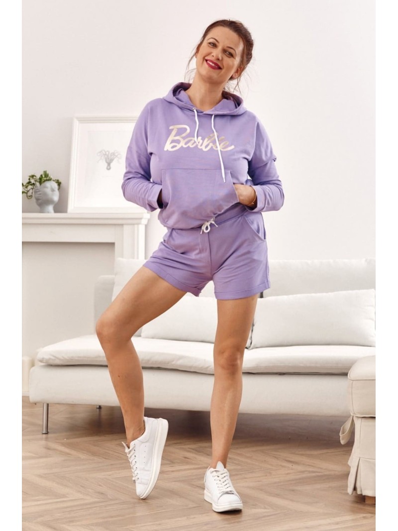 Purple tracksuit set with shorts 1840 - Online store - Boutique